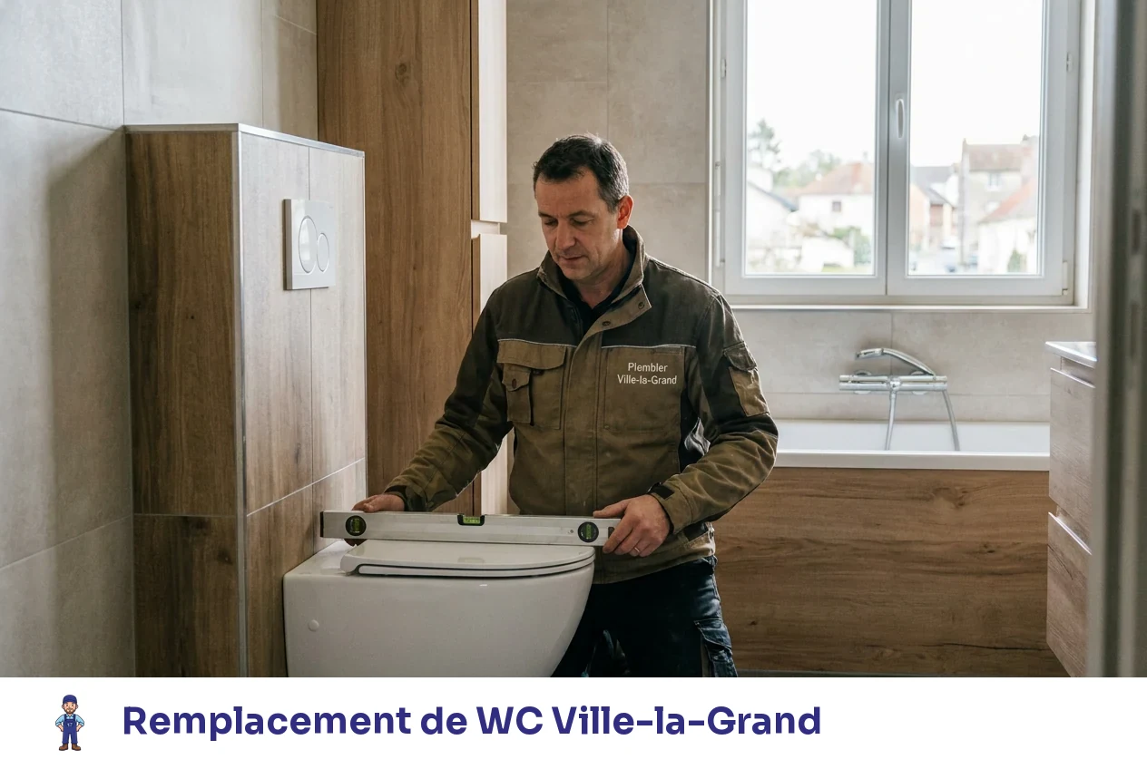Remplacement de WC à Ville-la-Grand